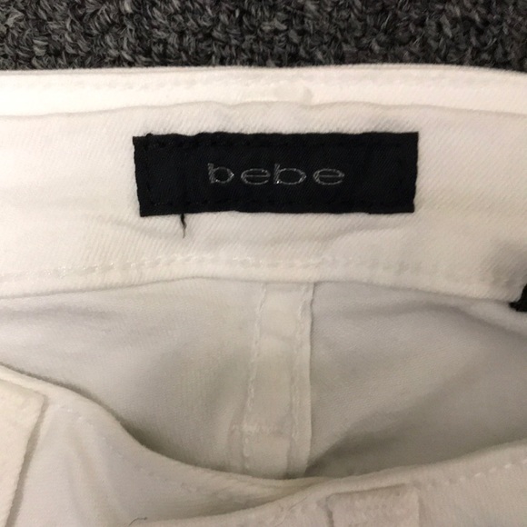 Bebe White Cuffed Bermuda Shorts - Picture 4 of 5